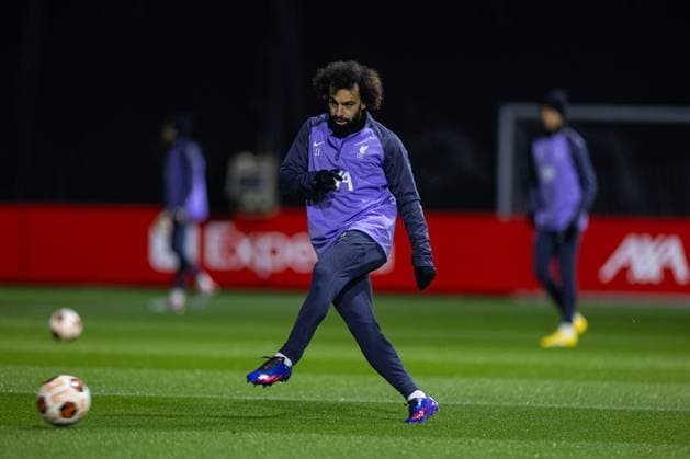 Football - UEFA Europa League - Group E - Liverpool FC v LASK - MD-1 LIVERPOOL, ENGLAND - Wednesday, November 29, 2023: Liverpool s Mohamed Salah during a training session at the AXA Training Centre ahead of the UEFA Europa League Group E match between Liverpool FC and LASK. (Photo by David Rawcliffe Propaganda) LIVERPOOL AXA Training Centre MERSEYSIDE ENGLAND  Copyright: xDavidxRawcliffex P2023-11-29-Liverpool_LASK_MD-1-47