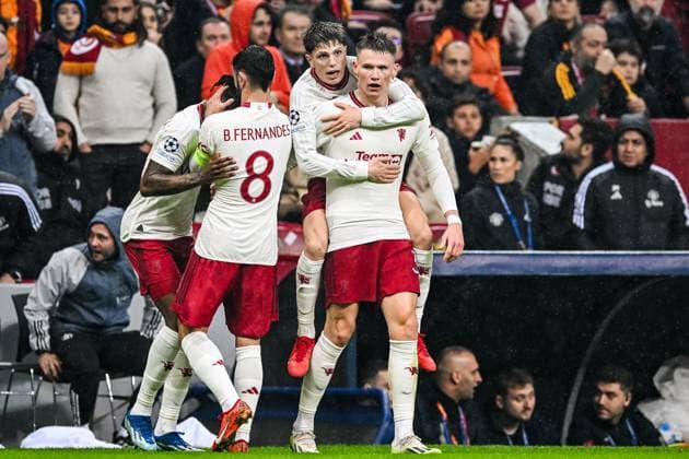 ISTANBUL - Scott McTominay of Manchester United, ManU FC celebrates the 1-3 during the UEFA Champions League Group A match between Galatasaray SK and Manchester United FC at the Ali Sami Yen Spor Kompleksi Stadium on November 29 in Istanbul, Turkey. ANP Hollandse Hoogte UEFA Champions League 2023 24 2023 2024 xVIxANPxSportx xGerritxvanxKeulenxIVx 485049158 originalFilename: 485049158.jpg
