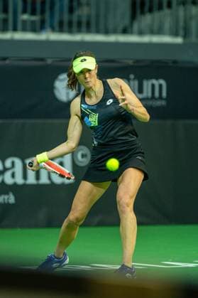 Andorra Open 2023 Andorra La Vella, Andorra : 2023 November 29 : Alize Cornet of France in action against Nuria PARRIZAS DIAZ of Spain during the Round of 16 of the Creand Andorra Open Women s Tennis Association WTA, Tennis Damen 2023 tennis tournament at the Poliesportiu d Andorra in Andorra La Vella, Andorra on Novemeber 29, 2023.  Copyright: xMartinxSilvaxCosentinox originalFilename:silvacosentino-alizcorn231129_npV4f.jpg