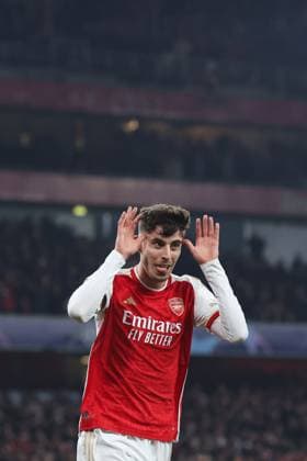 Arsenal gegen Lens 29. November 2023, London Champions™s League Fußball, Gruppe B Arsenal gegen Lens Kai Havertz von Arsenal feiert sein erstes Tor Foto Charlotte Wilson Abseits London UK  Copyright: xCharlottexWilsonx xOffsidexOffside
