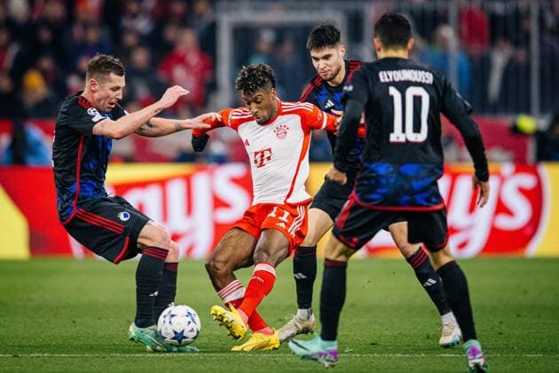 Munich , UEFA Champions League 2023 24 , FC Bayern Munich vs FC Copenhagen In the picture Kingsley Coman FC Bayern Munich
