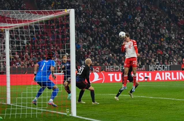 Champions League - Group A: Bayern Munich versus FC Copenhagen November 29 2023: Thomas Muller (FC Bayern MoÂ¼nchen) heads during a Champions League - Group A game, Bayern Munich versus FC Copenhagen, at Allianz Arena, Munich, Germany. Ulrik Pedersen CSM (Credit Image: Â Ulrik Pedersen Cal Media) Munich California Germany EDITORIAL USE ONLY Copyright: xx ZUMA-20231129_zma_c04_024.jpg UlrikxPedersenx csmphotothree205272