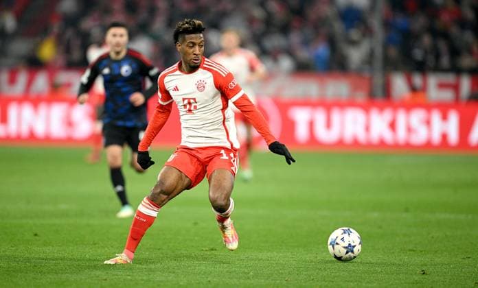 FOOTBALL CHAMPIONS LEAGUE SEASON 2023 2024 Preliminary Round Group A 5 Matchday FC Bayern Muenchen FC Copenhagen 29 11 2023 Kingsley Coman FC Bayern Muenchen