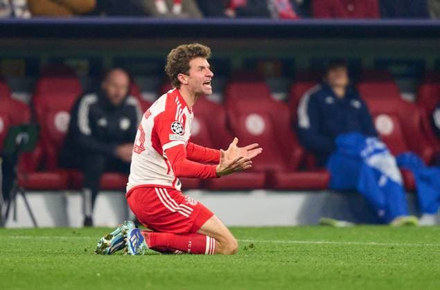 Thomas MUELLER, MÜLLER, FCB 25 angry in the group stage match FC BAYERN MUENCHEN - FC COPENHAGEN of football UEFA Champions League in season 2023 2024 in Munich, Nov 29, 2023. Gruppenphase, Kopenhagen, FCB, München