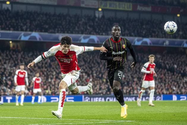 London, England, 29 November 2023: during the UEFA Champions League football match between Arsenal and Lens at Emirates Stadium in London, England. FOOTBALL : Arsenal vs Lens - UEFA Ligue des Champions - 29 11 2023 SPP Panoramic 