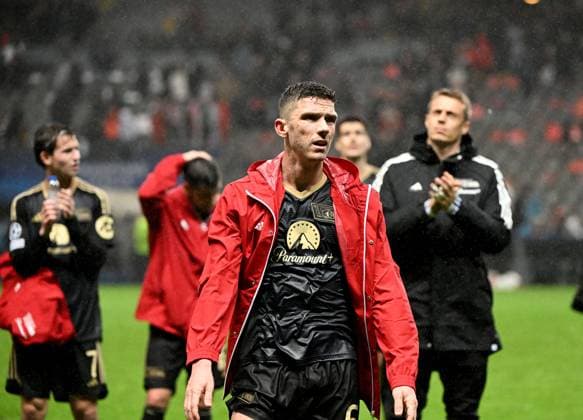 Football, Men, Season 2023 2024, UEFA Champions League Group C, Matchday 5 , SC Sporting Braga 1 FC Union Berlin 1 1 , Robin Gosens 1 FC Union , Disappointment after final whistle, 29 11 2023, Copyright: xMatthiasxKochx