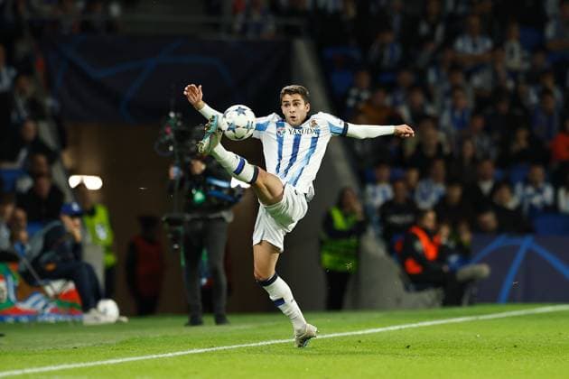 Arsen Zakharyan (Sociedad), NOVEMBER 29, 2023 - Football Soccer : UEFA Champions League Group stage Group D match between Real Sociedad 0-0 FC Salzburg at the Reale Arena in San Sebastian, Spain. Noxthirdxpartyxsales  (237055665)