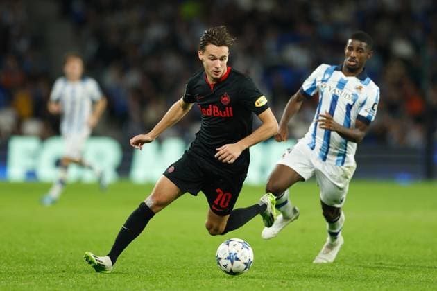 Amar Dedic (Salzburg), NOVEMBER 29, 2023 - Football Soccer : UEFA Champions League Group stage Group D match between Real Sociedad 0-0 FC Salzburg at the Reale Arena in San Sebastian, Spain. Noxthirdxpartyxsales  (237056036)