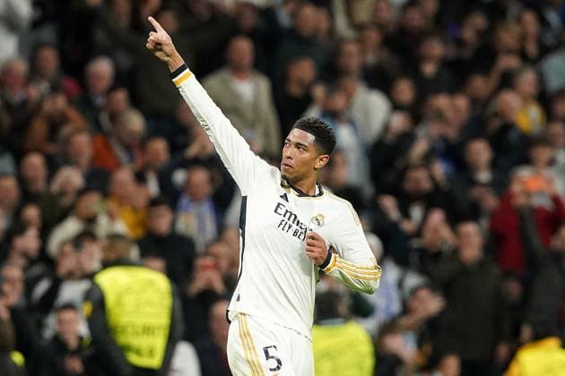 Sport Bilder des Tages Champions League - Real Madrid v Napoli Real Madrid CF s Jude Bellingham celebrates goal during Champions League 2023 2024, Group C match Real Madrid v Napoli on November 29, 2023 in Madrid, Spain. Photo by Acero AlterPhotos ABACAPRESS.COM Madrid Spain  Copyright: xAcero AlterPhotos ABACAx