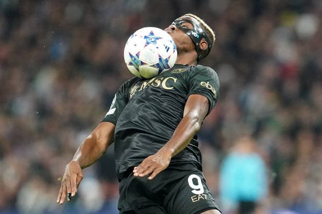 Champions League - Real Madrid v Napoli SSC Napoli s Victor Osimhen during Champions League 2023 2024, Group C match Real Madrid v Napoli on November 29, 2023 in Madrid, Spain. Photo by Acero AlterPhotos ABACAPRESS.COM Madrid Spain  Copyright: xAcero AlterPhotos ABACAx