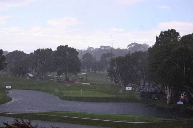 30th November 2023; The Australian Golf Club and The Lakes Golf Club, Sydney, New South Wales, Australia; ISPS HANDA Australian Open Round 1; Day 1 of the open encounters a rain storm  ActionPlus12581405 KevinxManning