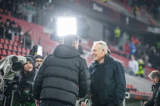 SC Freiburg Olympiacos FC Football UEFA Europa League 2023 2024, Matchday 5, SC Freiburg Olympiacos Piraeus, Europa Park Stadium, Freiburg Freiburg coach Christian Streich