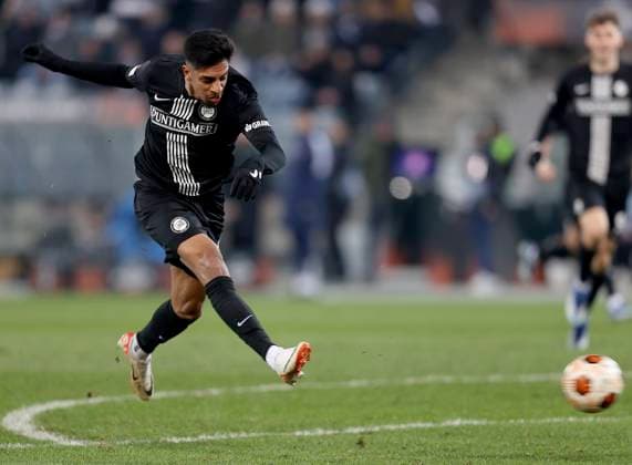 SOCCER - UEFA EL, Sturm vs Czestochowa GRAZ,AUSTRIA,30.NOV.23 - SOCCER - UEFA Europa League, group stage, SK Sturm Graz vs Rakow Czestochowa. Image shows Manprit Sarkaria (Sturm).  GEPAxpictures xHansxOberlaender