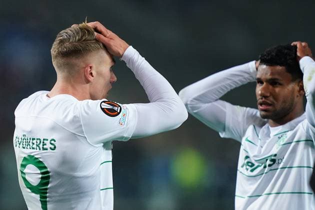 Sport Bilder des Tages Fußball, EL, Atalanta Bergamo - Sporting Lissabon Foto Spada LaPresse 30 Novembre 2023 - Bergamo , Italia - calcio - Atalanta vs Sporting Lisbona - Europa League 2023 2024 - Stadio Gewis Nella foto: Viktor Gyokeres (Sporting CP) 30 November , 2023 Bergamo , Italy - sport, calcio - Atalanta vs Sporting Lisboa , Europa League 2023 2024 - Gewis Stadium - In the pic : Viktor Gyokeres (Sporting CP)  Copyright: xSpada LaPressex