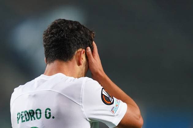 Fußball, EL, Atalanta Bergamo - Sporting Lissabon Foto Spada LaPresse 30 Novembre 2023 - Bergamo , Italia - calcio - Atalanta vs Sporting Lisbona - Europa League 2023 2024 - Stadio Gewis Nella foto:Pedro Goncalves (Sporting CP) 30 November , 2023 Bergamo , Italy - sport, calcio - Atalanta vs Sporting Lisboa , Europa League 2023 2024 - Gewis Stadium - In the pic : Pedro Goncalves (Sporting CP)  Copyright: xSpada LaPressex