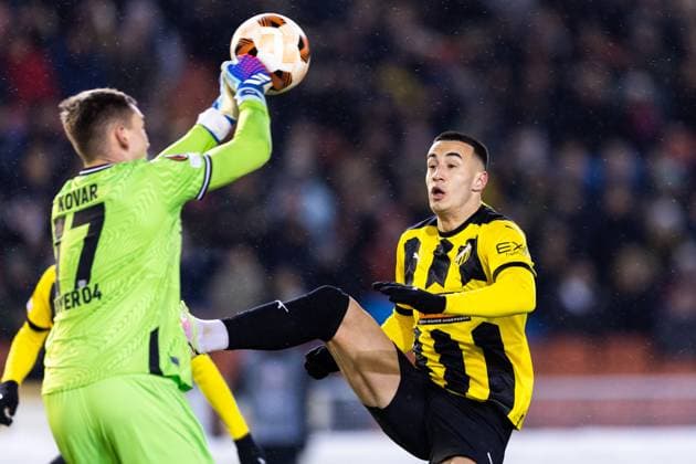 231130 Srdjan Hrstic of BK Häcken during the UEFA Europa League football match between BK Häcken and Bayer Leverkusen on November 30, 2023 in Gothenburg Photo Michael Erichsen BILDBYRAN COP 89 MI0578 football soccer fotball uefa europa league bk häcken bayer leverkusen bbeng  Copyright: MICHAELxERICHSEN BB231130MI042