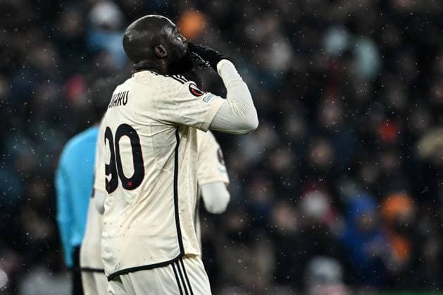 Fußball, EL, Servette Genf - AS Rom Cm Ginevra (Svizzera) 30 11 2023 - Europa League Servette-Roma foto Cristiano Mazzi Image nella foto: esultanza gol Romelu Lukaku 