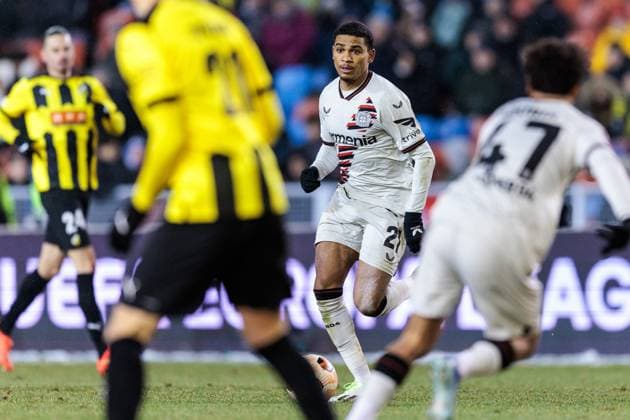 231130 Amine Adli of Bayer Leverkusen during the UEFA Europa League football match between BK Häcken and Bayer Leverkusen on November 30, 2023 in Gothenburg Photo Michael Erichsen BILDBYRAN COP 89 MI0578 fotboll football soccer fotball uefa europa league bk häcken bayer leverkusen bbeng  Copyright: MICHAELxERICHSEN BB231130MI074