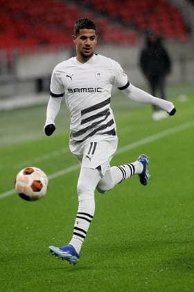 Ludovic Blas FC Stade Rennais FOOTBALL : Maccabi Haifa Vs Stade Rennais - Ligue Europa - 30 11 2023 AleksandarDjorovic Panoramic 