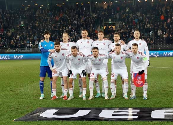 SOCCER - UEFA EL, Sturm vs Czestochowa GRAZ,AUSTRIA,30.NOV.23 - SOCCER - UEFA Europa League, group stage, SK Sturm Graz vs Rakow Czestochowa. Image shows the team of Czestochowa.  GEPAxpictures xHansxOberlaender