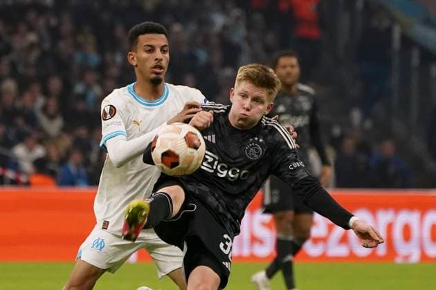 Kristian Hlynsson (Ajax) FOOTBALL : Olympique de Marseille vs Ajax d™Amsterdam - Europa League - Phase de groupe - Marseille - 30 11 2023 NorbertScanella Panoramic 