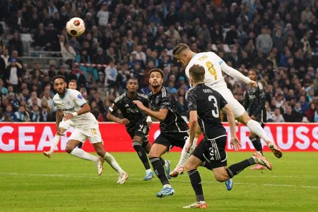 Vitinha (Olympique de Marseille) FOOTBALL : Olympique de Marseille vs Ajax d™Amsterdam - Europa League - Phase de groupe - Marseille - 30 11 2023 NorbertScanella Panoramic 