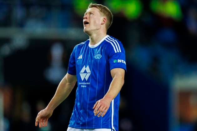 Europa League i fotball 2023: Molde - Qarabag (2-2) Molde 20231130. Moldes Kristian Eriksen under Europa League kampen i fotball mellom Molde og Qarabag pa Aker Stadion. Foto: Svein Ove Ekornesvag NTB Molde Norge EDITORIAL USE ONLY. RESTRICTED USE FOR BETTING COMPANIES Ref:_SPOGs0cKfQnlDA.jpg  Copyright: xSveinxOvexEkornesvagx xNTBx
