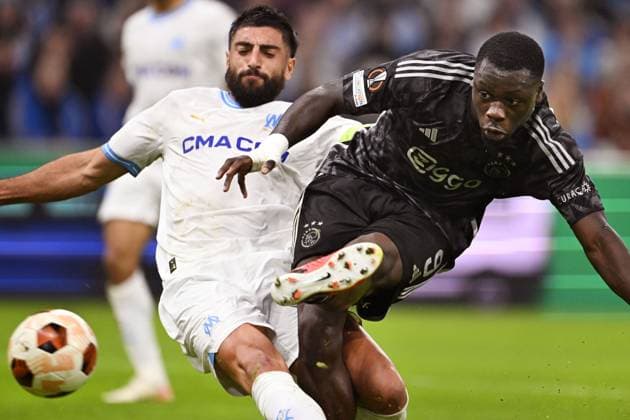 MARSEILLE - Brian Brobbey of Ajax during the UEFA Europa League Group B match between Olympique Marseille and Ajax Amsterdam at Stade de Marseille on November 30, 2023 in Marseille, France. ANP OLAF KRAAK UEFA Europa League 2023 24 2023 2024 xVIxANPxSportx xxANPxIVx 485149777 originalFilename: 485149777.jpg