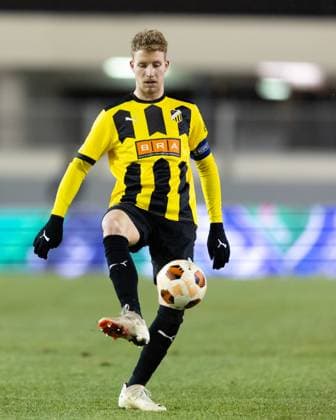 231130 Samuel Gustafson of BK Häcken during the UEFA Europa League soccer match between BK Häcken and Bayer Leverkusen on November 30, 2023 in Gothenburg Photo Michael Erichsen BILDBYRAN COP 89 MI0578 bayer leverkusen bbeng bk häcken football fotball fotboll fotboll soccer uefa europa league  Copyright: MICHAELxERICHSEN BB231130MI105