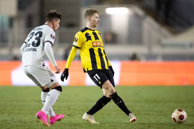 231130 Samuel Gustafson of BK Häcken during the UEFA Europa League soccer match between BK Häcken and Bayer Leverkusen on November 30, 2023 in Gothenburg Photo Michael Erichsen BILDBYRAN COP 89 MI0578 bayer leverkusen bbeng bk häcken football fotball fotboll fotboll soccer uefa europa league  Copyright: MICHAELxERICHSEN BB231130MI110