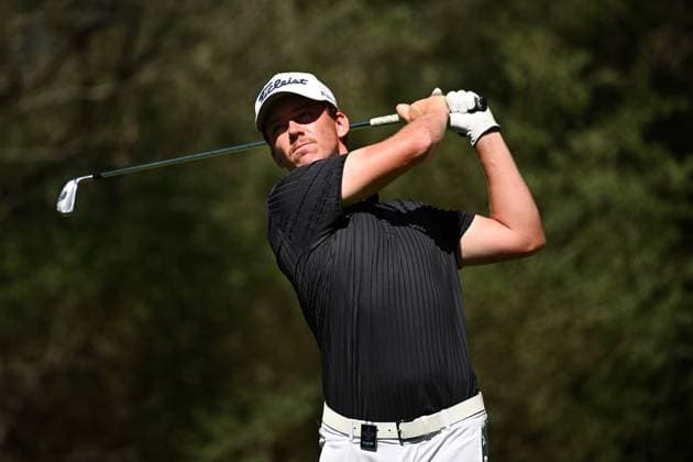 GOLF AUSTRALIAN OPEN, Daniel Hillier of New Zealand plays a shot from the 16th tee during Round 2 of the Australian Open 2023 at the Lakes Golf Club in Sydney, Friday, December 1, 2023. ( NO ARCHIVING, EDITORIAL USE ONLY, NO USE IN BOOKS WITHOUT CONSENT SYDNEY NEW SOUTH WALES AUSTRALIA  Copyright: xDANxHIMBRECHTSx 20231201001872146670