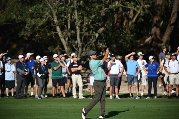 GOLF AUSTRALIAN OPEN, Aadam Scott of Australia plays a shot from the 12th fairway during Round 2 of the Australian Open 2023 at the Lakes Golf Club in Sydney, Friday, December 1, 2023. ( NO ARCHIVING, EDITORIAL USE ONLY, NO USE IN BOOKS WITHOUT CONSENT SYDNEY NEW SOUTH WALES AUSTRALIA  Copyright: xDANxHIMBRECHTSx 20231201001872149972