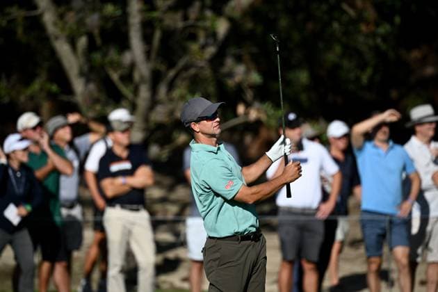 GOLF AUSTRALIAN OPEN, Aadam Scott of Australia plays a shot from the 12th fairway during Round 2 of the Australian Open 2023 at the Lakes Golf Club in Sydney, Friday, December 1, 2023. ( NO ARCHIVING, EDITORIAL USE ONLY, NO USE IN BOOKS WITHOUT CONSENT SYDNEY NEW SOUTH WALES AUSTRALIA  Copyright: xDANxHIMBRECHTSx 20231201001872150025