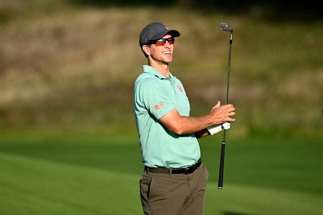 GOLF AUSTRALIAN OPEN, Adam Scott of Australia plays a shot on the 10th fairway during Round 2 of the Australian Open 2023 at the Lakes Golf Club in Sydney, Friday, December 1, 2023. ( NO ARCHIVING, EDITORIAL USE ONLY, NO USE IN BOOKS WITHOUT CONSENT SYDNEY NEW SOUTH WALES AUSTRALIA  Copyright: xDANxHIMBRECHTSx 20231201001872152049