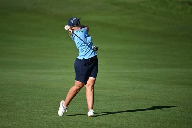 GOLF AUSTRALIAN OPEN, Ashleigh Buhai of South Africa plays a shot on the 12th fairway during Round 2 of the Women?s Australian Open 2023 at the Lakes Golf Club in Sydney, Friday, December 1, 2023. ( NO ARCHIVING, EDITORIAL USE ONLY, NO USE IN BOOKS WITHOUT CONSENT SYDNEY NEW SOUTH WALES AUSTRALIA  Copyright: xDANxHIMBRECHTSx 20231201001872152691