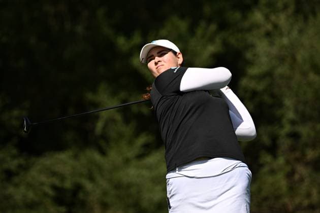GOLF AUSTRALIAN OPEN, Justice Bosio of Australia plays a shot from the 16th tee during Round 2 of the Women?s Australian Open 2023 at the Lakes Golf Club in Sydney, Friday, December 1, 2023. ( NO ARCHIVING, EDITORIAL USE ONLY, NO USE IN BOOKS WITHOUT CONSENT SYDNEY NEW SOUTH WALES AUSTRALIA  Copyright: xDANxHIMBRECHTSx 20231201001872155243