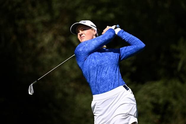 GOLF AUSTRALIAN OPEN, Cassie Porter of Australia plays a shot from the 16th tee during Round 2 of the Women?s Australian Open 2023 at the Lakes Golf Club in Sydney, Friday, December 1, 2023. ( NO ARCHIVING, EDITORIAL USE ONLY, NO USE IN BOOKS WITHOUT CONSENT SYDNEY NEW SOUTH WALES AUSTRALIA  Copyright: xDANxHIMBRECHTSx 20231201001872155418