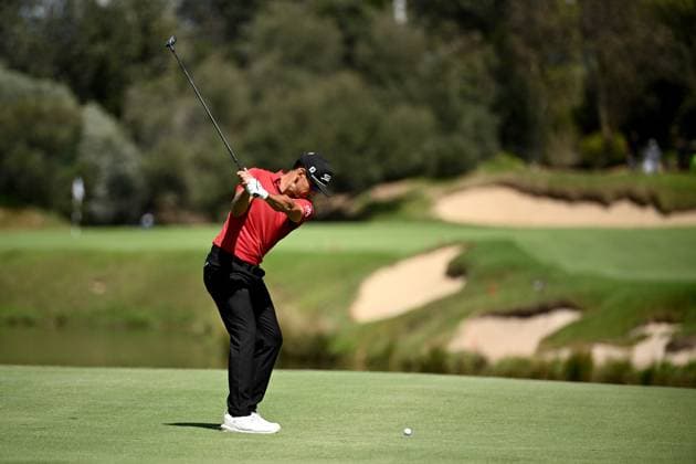 GOLF AUSTRALIAN OPEN, Rafa Cabrera Bello of Spain plays a shot from the 17th fairway during Round 2 of the Australian Open 2023 at the Lakes Golf Club in Sydney, Friday, December 1, 2023. ( NO ARCHIVING, EDITORIAL USE ONLY, NO USE IN BOOKS WITHOUT CONSENT SYDNEY NEW SOUTH WALES AUSTRALIA  Copyright: xDANxHIMBRECHTSx 20231201001872156066