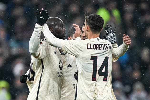 Geneve, Switzerland, 30.11.23: Romelu Lukaku (90 Roma) celebrates his goal during the Europa League group stage match between Servette FC and AS Roma at Stade de Geneve in Geneve, Switzerland Soccer (Cristiano Mazzi SPP) Copyright: xCristianoxMazzix xSPPx spp-en-CrMaSp-CM2_1974