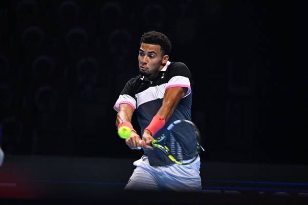 Tennis, Next Gen ATP Finals in Dschidda NextGen ATP, Tennis Herren Finals - Jeddah Arthur Fils (FRA) during his thirdround match at the 2023 NextGen ATP Finals in Jeddah, Saudi Arabia, on November 30, 2023. Photo by Corinne Dubreuil ABACAPRESS.COM Jeddah Saudi Arabia  Copyright: xDubreuilxCorinne ABACAx