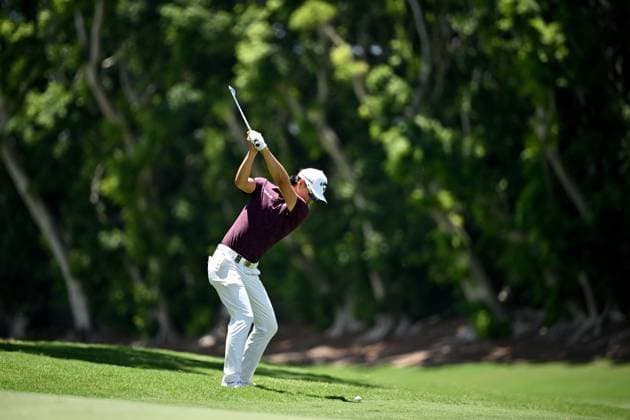 GOLF AUSTRALIAN OPEN, Min Woo Lee of Australia plays a shot on the 5th fairway during Round 2 of the Australian Open 2023 at the Australian Golf Club in Sydney, Friday, December 1, 2023. ( NO ARCHIVING, EDITORIAL USE ONLY, NO USE IN BOOKS WITHOUT CONSENT SYDNEY NEW SOUTH WALES AUSTRALIA  Copyright: xDANxHIMBRECHTSx 20231201001872260065