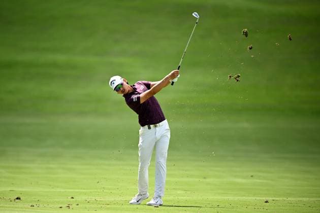 GOLF AUSTRALIAN OPEN, Min Woo Lee of Australia plays a shot on the 12th fairway during Round 2 of the Australian Open 2023 at the Australian Golf Club in Sydney, Friday, December 1, 2023. ( NO ARCHIVING, EDITORIAL USE ONLY, NO USE IN BOOKS WITHOUT CONSENT SYDNEY NEW SOUTH WALES AUSTRALIA  Copyright: xDANxHIMBRECHTSx 20231201001872260658