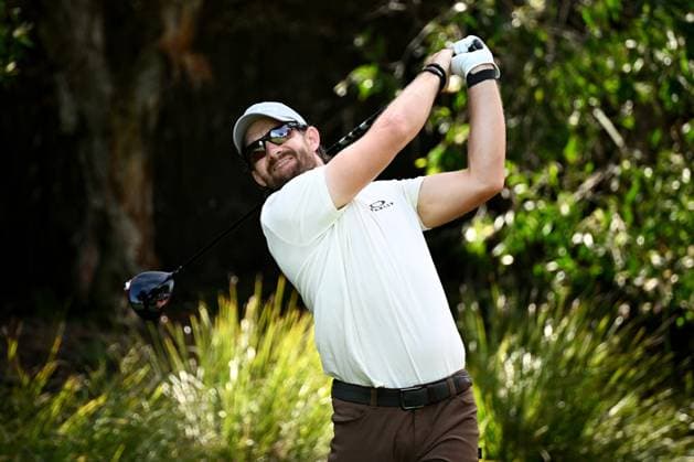 GOLF AUSTRALIAN OPEN, Patrick Rodgers of the USA plays a shot from the 14th tee during Round 2 of the Australian Open 2023 at the Australian Golf Club in Sydney, Friday, December 1, 2023. ( NO ARCHIVING, EDITORIAL USE ONLY, NO USE IN BOOKS WITHOUT CONSENT SYDNEY NEW SOUTH WALES AUSTRALIA  Copyright: xDANxHIMBRECHTSx 20231201001872262946