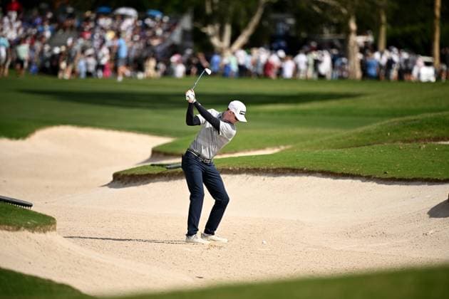GOLF AUSTRALIAN OPEN, Kit Bittle of New Zealand plays out a bunker on the 10th fairway during Round 2 of the Australian Open 2023 at the Australian Golf Club in Sydney, Friday, December 1, 2023. ( NO ARCHIVING, EDITORIAL USE ONLY, NO USE IN BOOKS WITHOUT CONSENT SYDNEY NEW SOUTH WALES AUSTRALIA  Copyright: xDANxHIMBRECHTSx 20231201001872264749