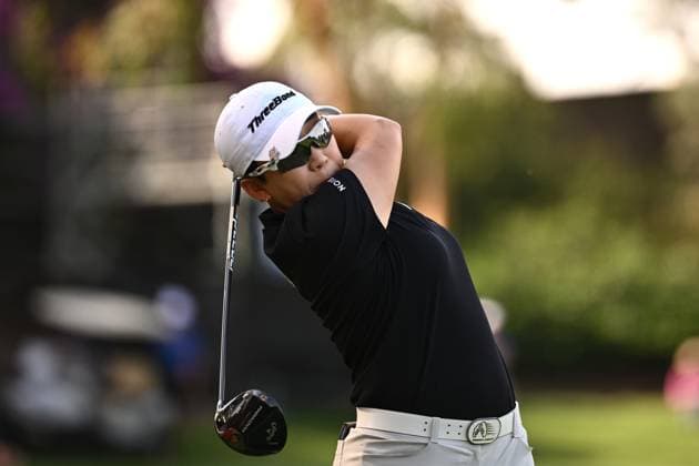 GOLF AUSTRALIAN OPEN, Jiyai Shin of South Korea plays a shot from the 14th tee during Round 2 of the Women?s Australian Open 2023 at the Australian Golf Club in Sydney, Friday, December 1, 2023. ( NO ARCHIVING, EDITORIAL USE ONLY, NO USE IN BOOKS WITHOUT CONSENT SYDNEY NEW SOUTH WALES AUSTRALIA  Copyright: xDANxHIMBRECHTSx 20231201001872265392