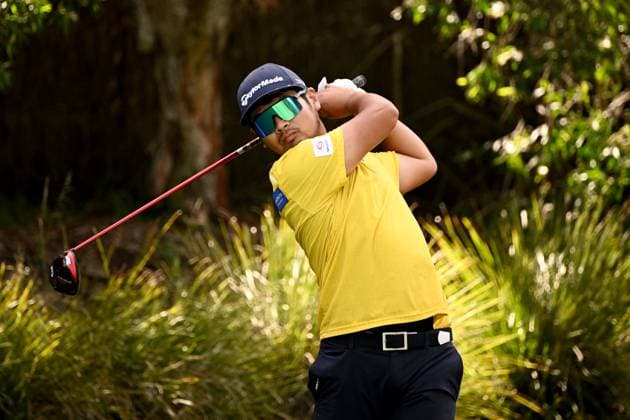 GOLF AUSTRALIAN OPEN, Ryo Hiisaisune of Japan plays a shot from the 14th tee during Round 2 of the Australian Open 2023 at the Australian Golf Club in Sydney, Friday, December 1, 2023. ( NO ARCHIVING, EDITORIAL USE ONLY, NO USE IN BOOKS WITHOUT CONSENT SYDNEY NEW SOUTH WALES AUSTRALIA  Copyright: xDANxHIMBRECHTSx 20231201001872265490