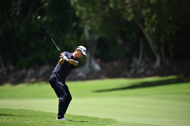 GOLF AUSTRALIAN OPEN, Rikuya Hoshino of Japan plays a shot from the 5th fairway during Round 2 of the Australian Open 2023 at the Australian Golf Club in Sydney, Friday, December 1, 2023. ( NO ARCHIVING, EDITORIAL USE ONLY, NO USE IN BOOKS WITHOUT CONSENT SYDNEY NEW SOUTH WALES AUSTRALIA  Copyright: xDANxHIMBRECHTSx 20231201001872266910