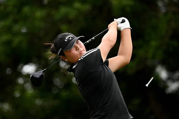 GOLF AUSTRALIAN OPEN, Ann Jang of Australia plays a shot from the 16th tee during Round 3 of the Women?s Australian Open 2023 at the Australian Golf Club in Sydney, Saturday, December 2, 2023. ( NO ARCHIVING, EDITORIAL USE ONLY, NO USE IN BOOKS WITHOUT CONSENT SYDNEY NEW SOUTH WALES AUSTRALIA  Copyright: xDANxHIMBRECHTSx 20231202001872579343