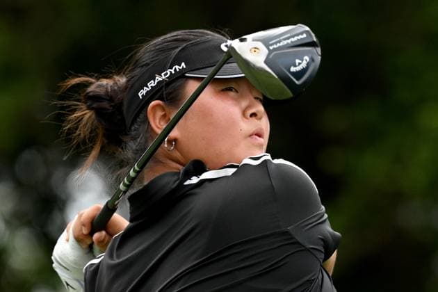 GOLF AUSTRALIAN OPEN, Ann Jang of Australia plays a shot from the 16th tee during Round 3 of the Women?s Australian Open 2023 at the Australian Golf Club in Sydney, Saturday, December 2, 2023. ( NO ARCHIVING, EDITORIAL USE ONLY, NO USE IN BOOKS WITHOUT CONSENT SYDNEY NEW SOUTH WALES AUSTRALIA  Copyright: xDANxHIMBRECHTSx 20231202001872579462