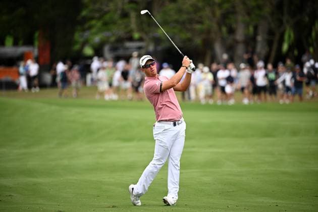 GOLF AUSTRALIAN OPEN, Lucas Herbert of Australia plays a shot on the 1st fairway during Round 3 of the Australian Open 2023 at the Australian Golf Club in Sydney, Saturday, December 2, 2023. ( NO ARCHIVING, EDITORIAL USE ONLY, NO USE IN BOOKS WITHOUT CONSENT SYDNEY NEW SOUTH WALES AUSTRALIA  Copyright: xDANxHIMBRECHTSx 20231202001872586931